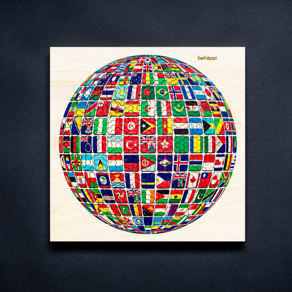 charles and marie WELT | Außergewöhnliches IQ-HOLZPUZZLE | PLANETEN-Serie | Level Schwer | Behäppi