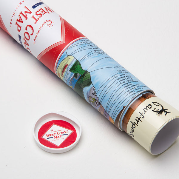 Charles And Marie WEST COAST SURF MAP | Surf-WELTKARTE | Awesome Maps