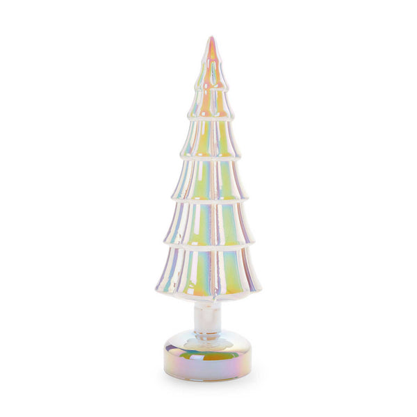 charles and marie WHITE - Glas-TANNENBAUM mit LED Beleuchtung - 33 cm hoch | MoMA