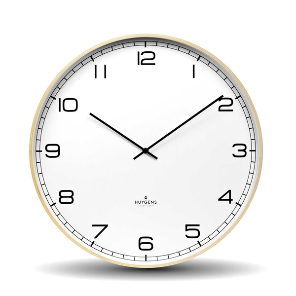 Charles And Marie WOOD ARABIC - Geräuscharme WANDUHR Mit HOLZGEHÄUSE | Huygens