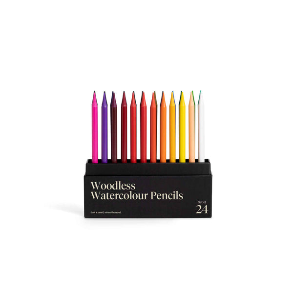 Charles And Marie WOODLESS WATERCOLOUR PENCILS - Holzfreies Graphit-BLEISTIFT-SET - 24er Set | Karst Stone Paper