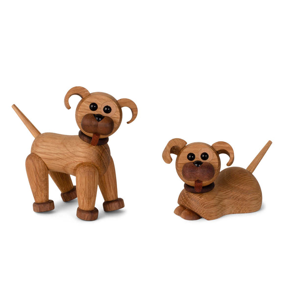 Charles And Marie WOODY | Lustiger Kleiner HUNDE WELPE | Holz-DEKOFIGUR | Chresten Sommer | Spring Copenhagen