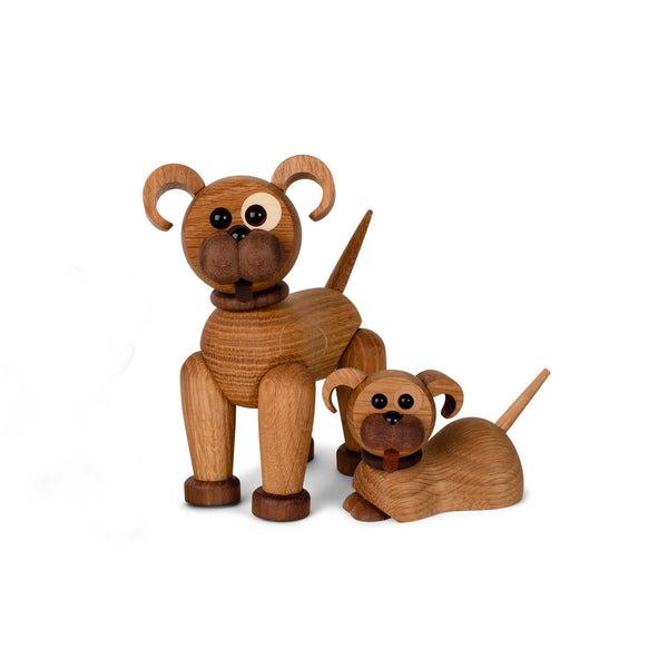 Charles And Marie WOODY | Lustiger Kleiner HUNDE WELPE | Holz-DEKOFIGUR | Chresten Sommer | Spring Copenhagen