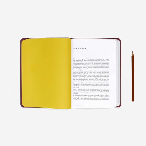Charles And Marie WRITING JOURNAL - Liniertes Tagebuch Burgund - English Edition | The School Of Life