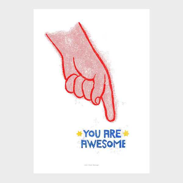 Charles And Marie YOU ARE AWESOME | Grafik POSTER | A3 Format | Just Another Cool Design