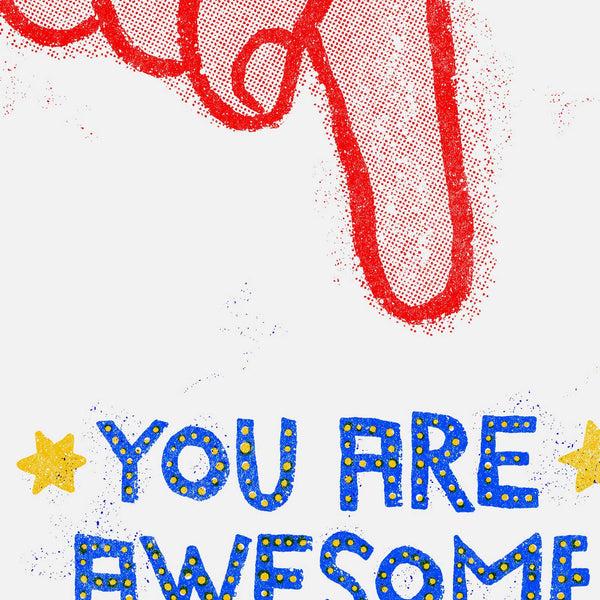 Charles And Marie YOU ARE AWESOME | Grafik POSTER | A3 Format | Just Another Cool Design
