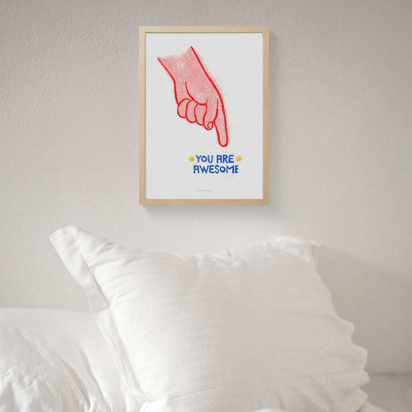 charles and marie YOU ARE AWESOME | Grafik POSTER | A3 Format | Just Another Cool Design