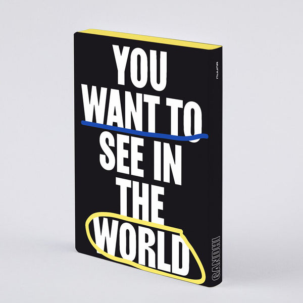 Charles And Marie YOU MUST BE THE CHANGE | GRAPHIC L Serie | Schwarzes NOTIZBUCH | Nuuna