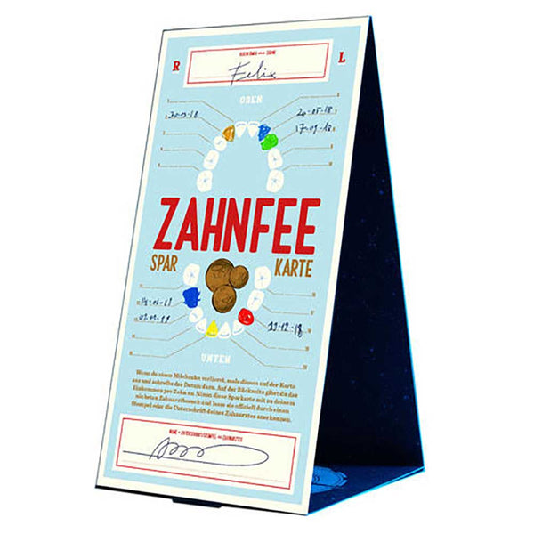 charles and marie ZAHNFEE | SPARKARTE f. Kinder | 22x11cm | Stratier