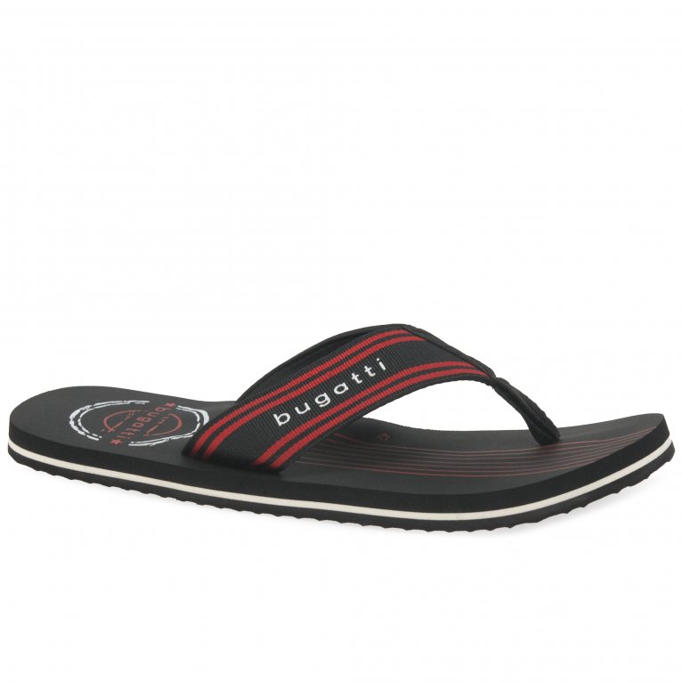 charles clinkard Bugatti Flat Mens Toe Post Sandals