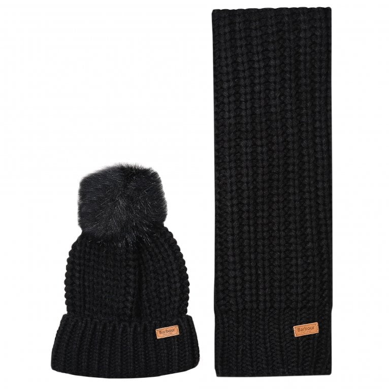 charles clinkard Barbour Saltburn Hat & Scarf Set