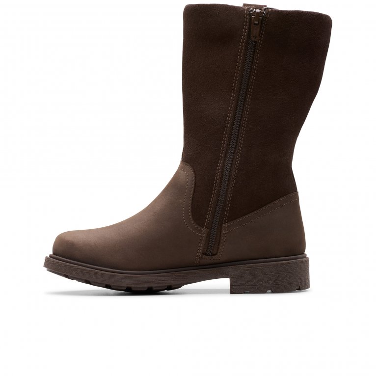 Charles Clinkard Clarks Astrol Zip K Girls Boots