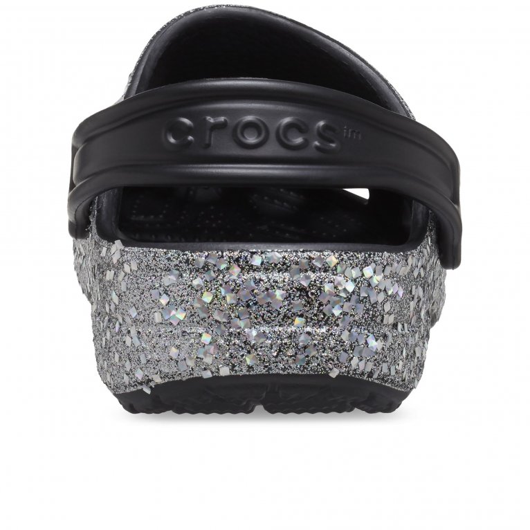 Charles Clinkard Crocs Classic Glitter Girls Clogs