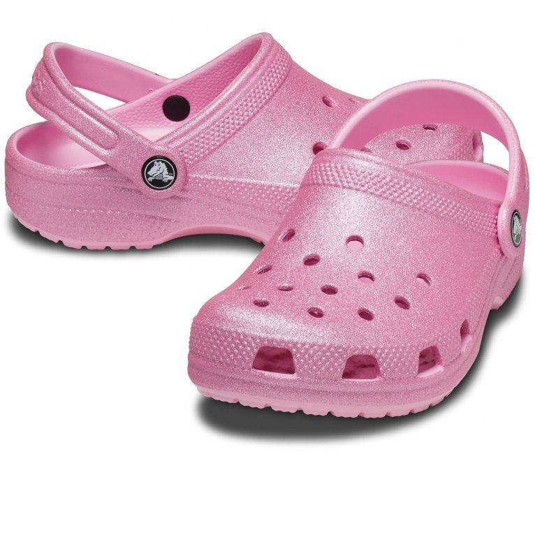 Charles Clinkard Crocs Classic Glitter Girls Clogs