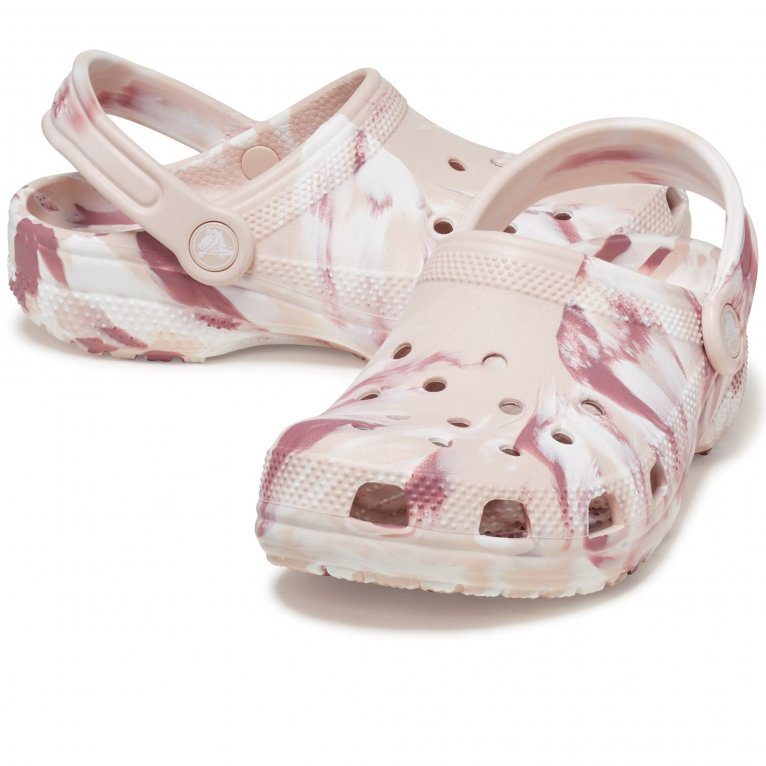 Charles Clinkard Crocs Classic Marbled Girls Clogs