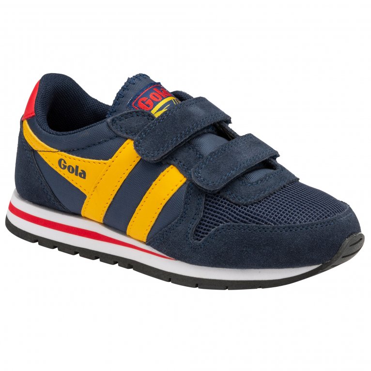 charles clinkard Gola Daytona Strap Kids Trainers