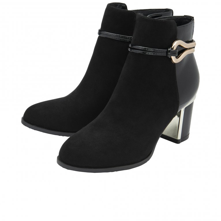 Charles Clinkard Lotus Ebony Womens Ankle Boots