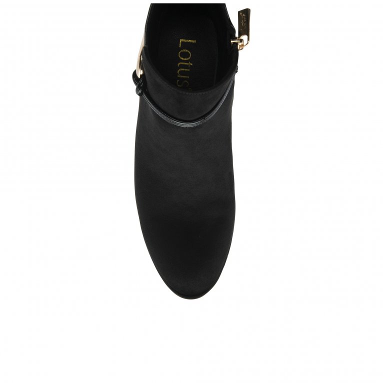 Charles Clinkard Lotus Ebony Womens Ankle Boots