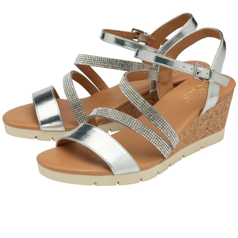 Charles Clinkard Lotus Goldie Womens Wedge Sandals