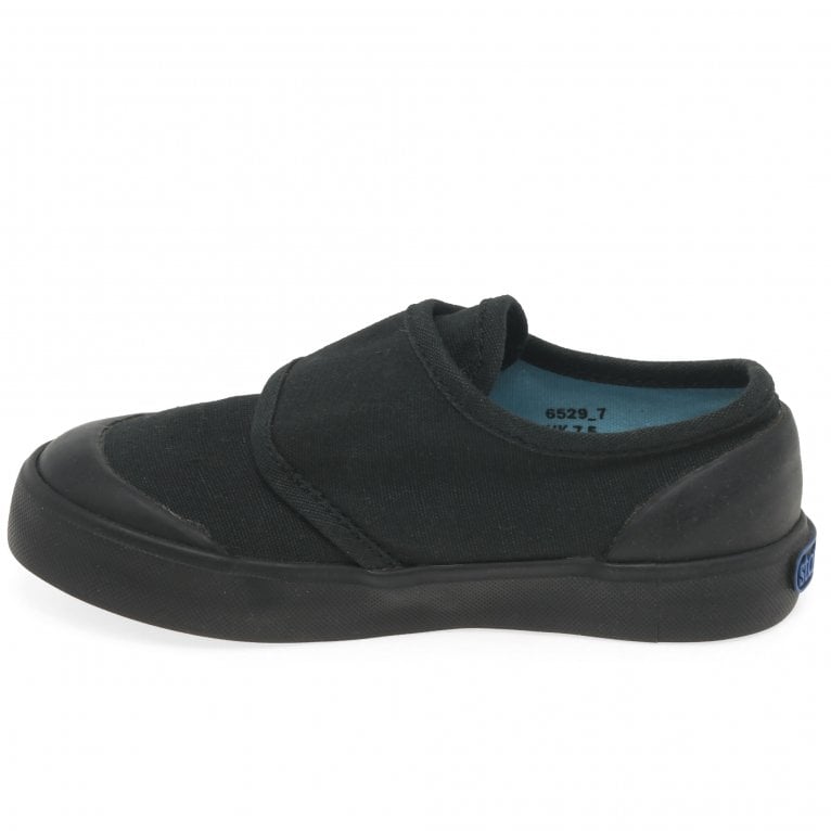 Charles Clinkard Start-Rite Skip Black Plimsolls