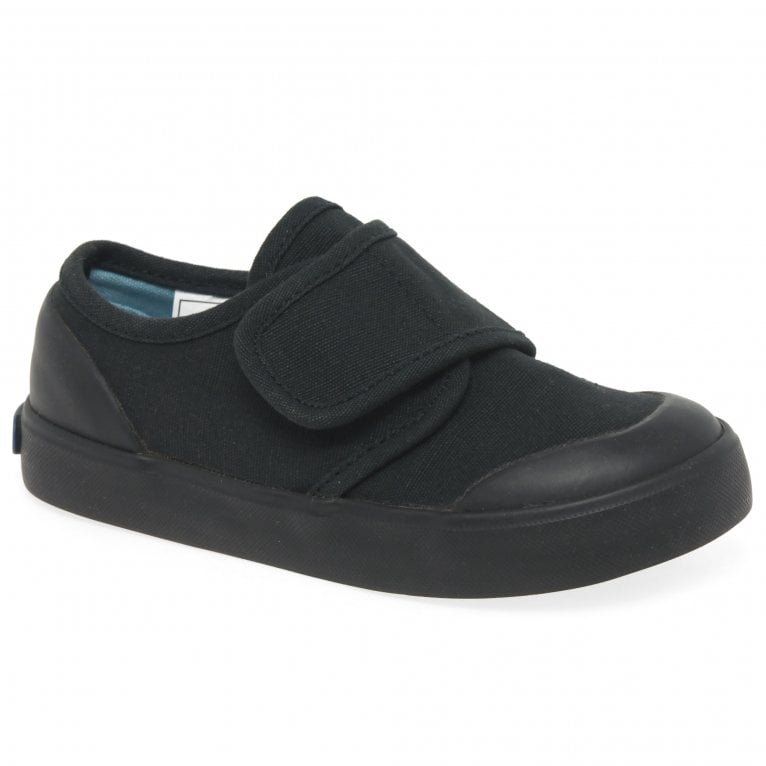 charles clinkard Start-Rite Skip Black Plimsolls
