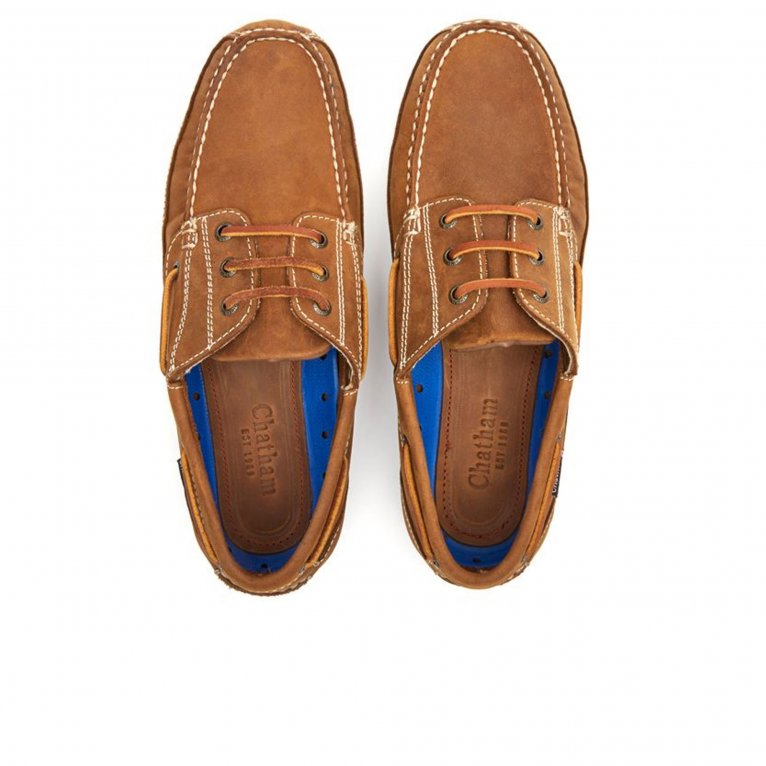 Charles Clinkard Chatham Rockwell Mens Wide Fit Boat Shoes