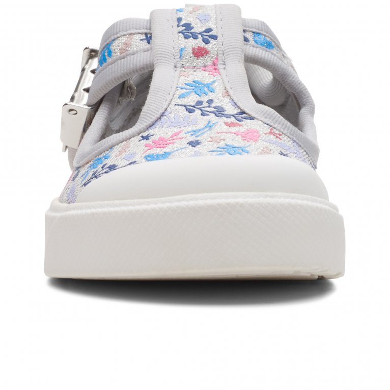 Charles Clinkard Clarks City Dance T Girls Infant Canvas Shoes