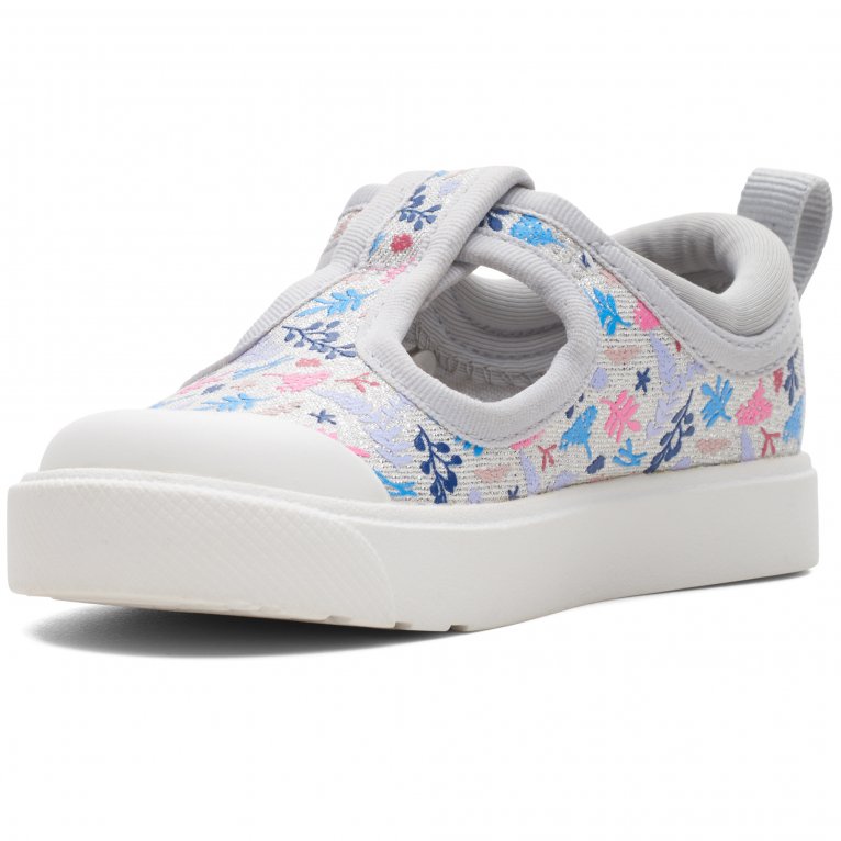 Charles Clinkard Clarks City Dance T Girls Infant Canvas Shoes