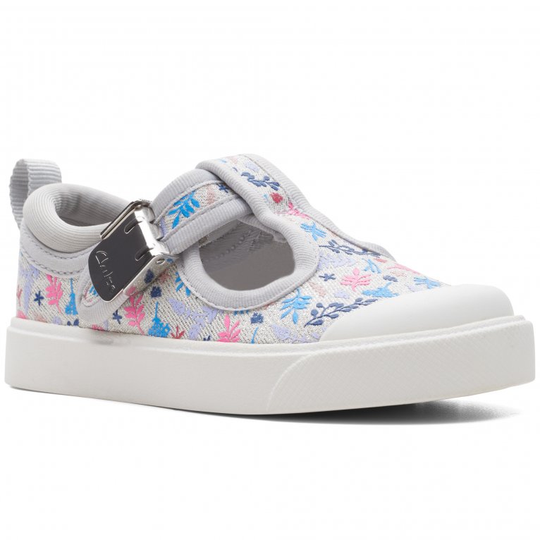 charles clinkard Clarks City Dance T Girls Infant Canvas Shoes