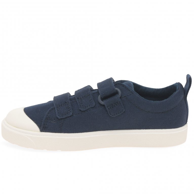 Charles Clinkard Clarks City Vibe K Kids Canvas Shoes