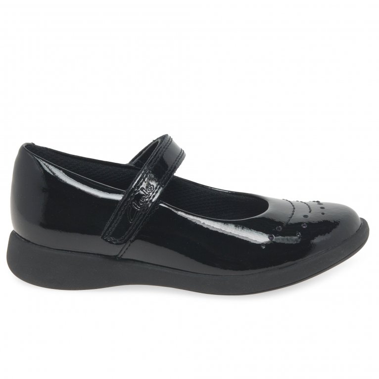 Charles Clinkard Clarks Etch Gem K Girls School Shoes