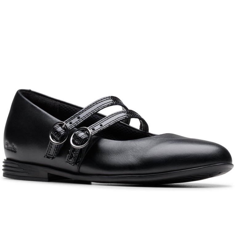 charles clinkard Clarks Finja Bar Y Girls Senior School Shoes