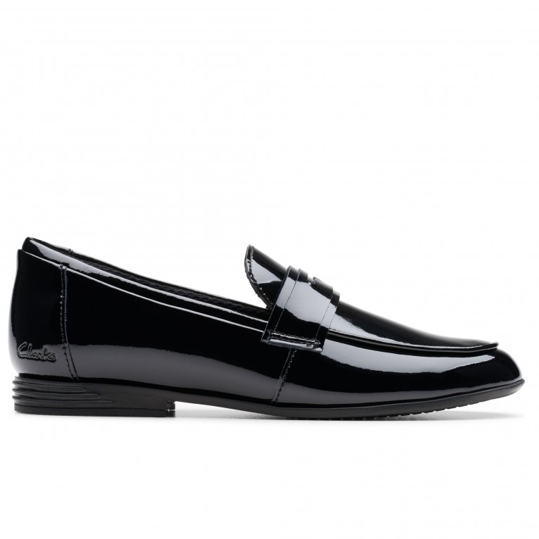 Charles Clinkard Clarks Finja Bright Girls Senior School Shoes