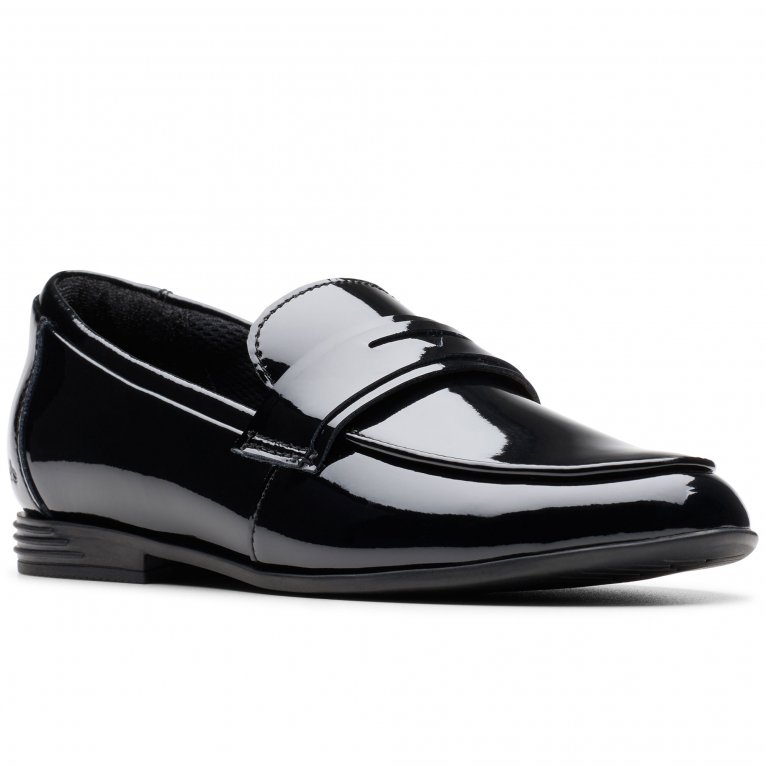 charles clinkard Clarks Finja Bright Girls Senior School Shoes