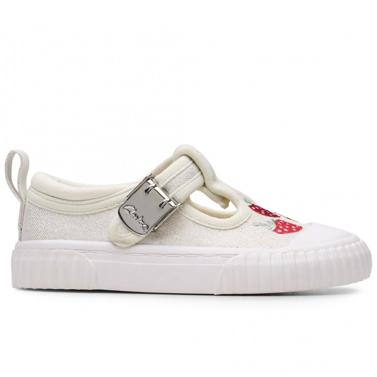 Charles Clinkard Clarks Foxing Berry T Girls Infant Canvas Shoes