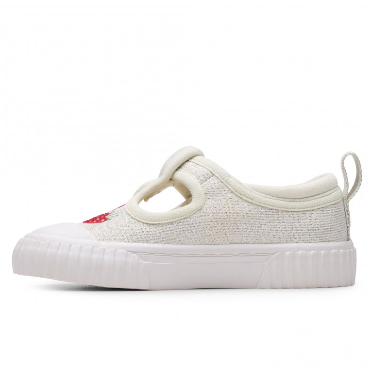 Charles Clinkard Clarks Foxing Berry T Girls Infant Canvas Shoes