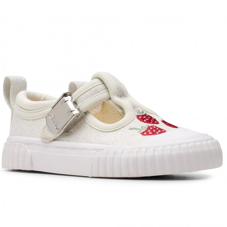 charles clinkard Clarks Foxing Berry T Girls Infant Canvas Shoes