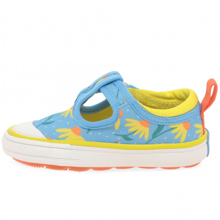 Charles Clinkard Clarks Foxing Bloom T Girls Infant Canvas Shoes