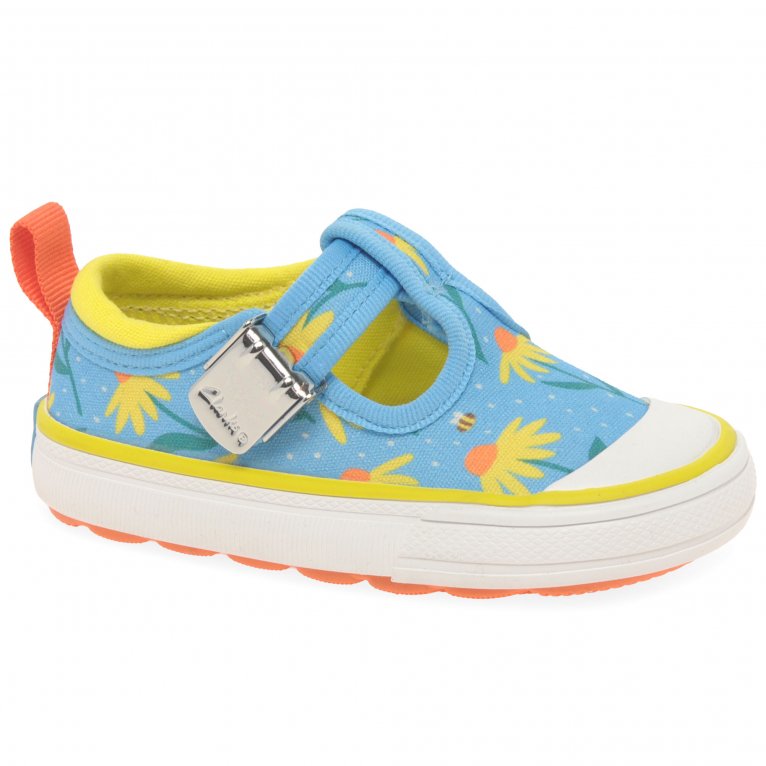charles clinkard Clarks Foxing Bloom T Girls Infant Canvas Shoes