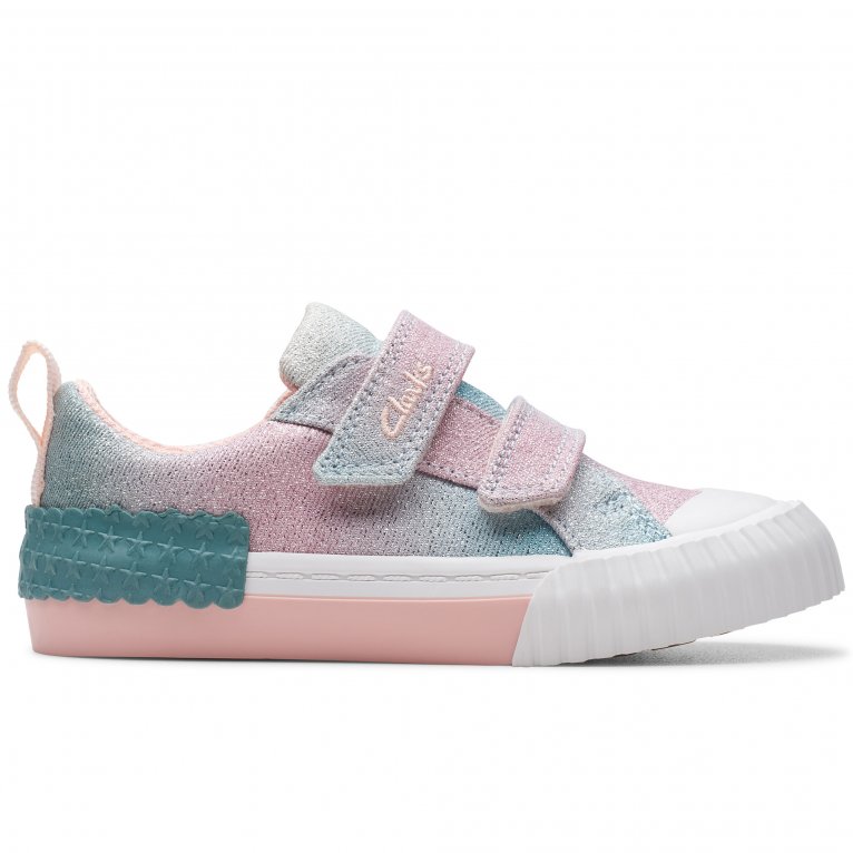 Charles Clinkard Clarks Foxing Brill T Girls Infant Canvas Shoes