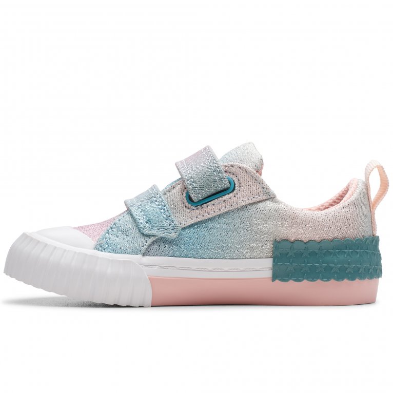 Charles Clinkard Clarks Foxing Brill T Girls Infant Canvas Shoes