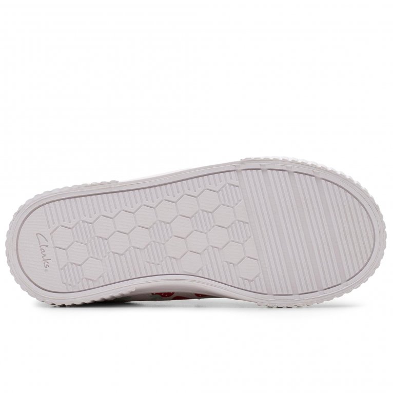 Charles Clinkard Clarks Foxing Fraise K Girls Canvas Shoes