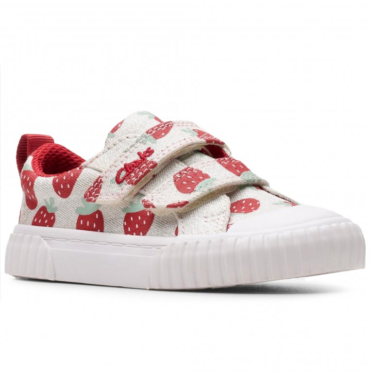 Charles Clinkard Clarks Foxing Fraise T Girls Infant Canvas Shoes