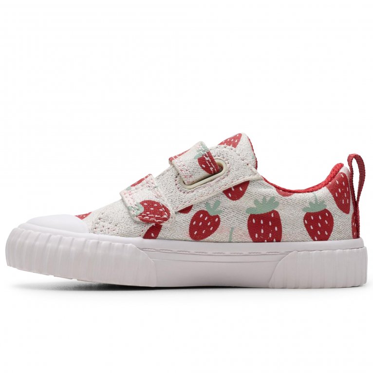 Charles Clinkard Clarks Foxing Fraise T Girls Infant Canvas Shoes