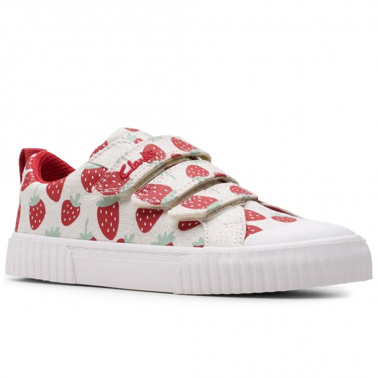 charles clinkard Clarks Foxing Fraise T Girls Infant Canvas Shoes