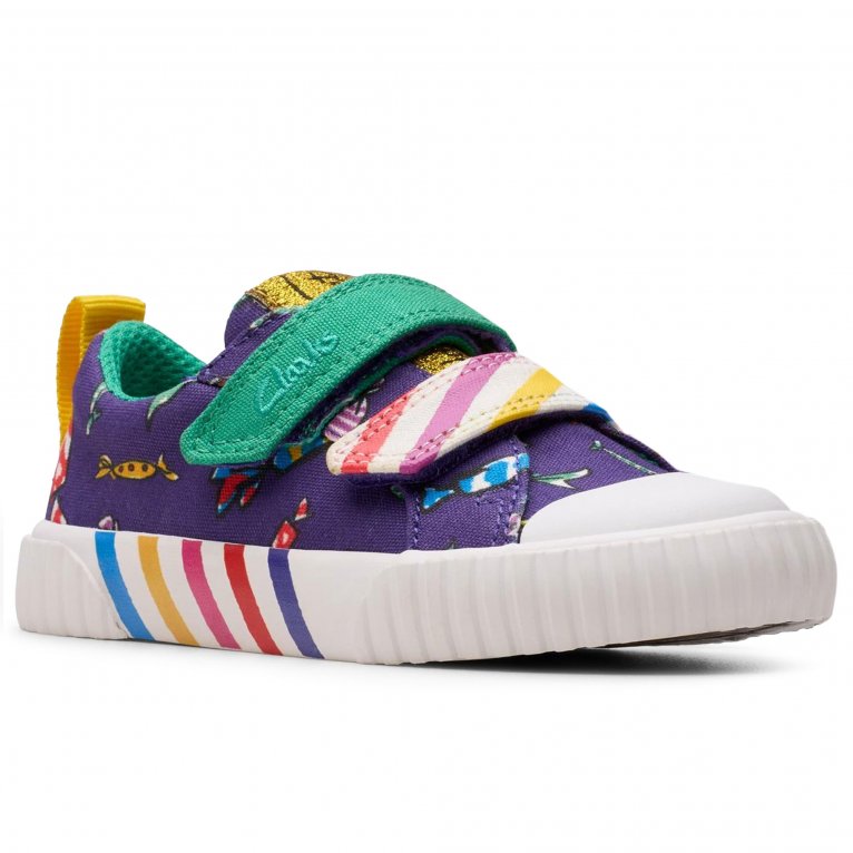 charles clinkard Clarks Foxing Mix T Kids Infant Canvas Shoes