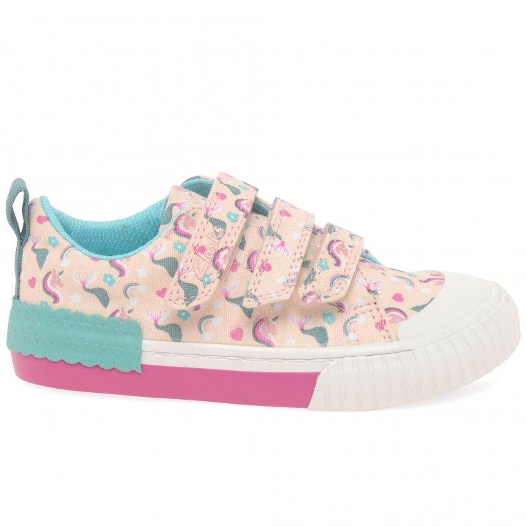Charles Clinkard Clarks Foxing Myth K Girls Canvas Shoes