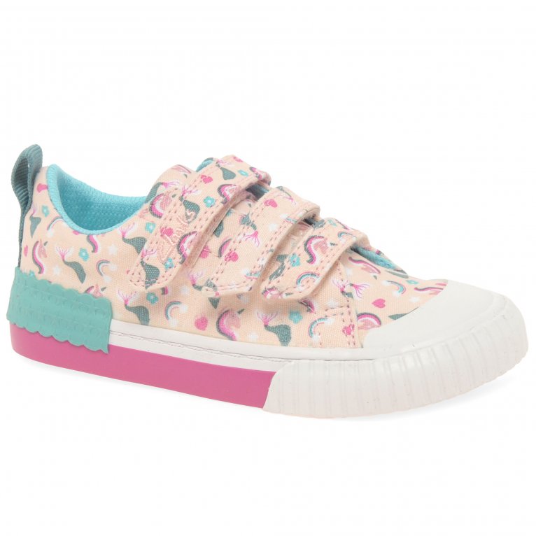 charles clinkard Clarks Foxing Myth K Girls Canvas Shoes