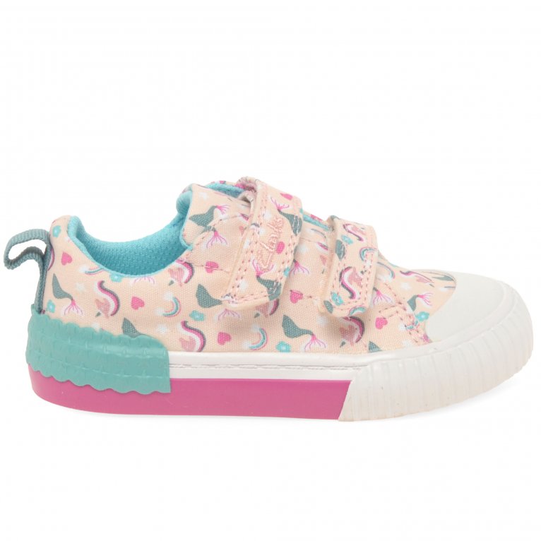 Charles Clinkard Clarks Foxing Myth T Girls Infant Canvas Shoes