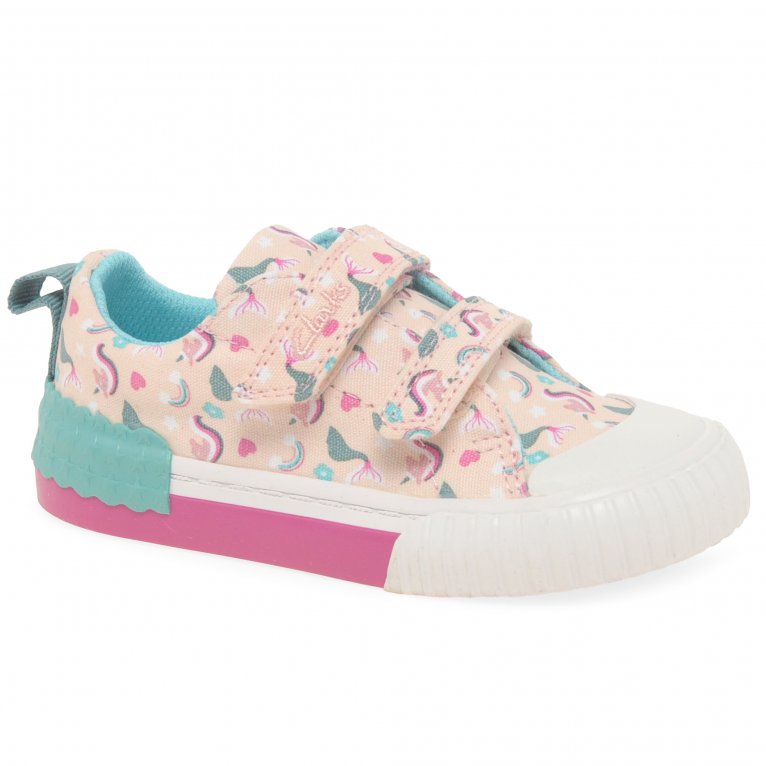 charles clinkard Clarks Foxing Myth T Girls Infant Canvas Shoes